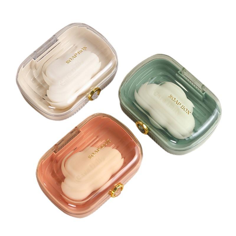 Waterproof Portable Thickened Soap Box with Lid - Creative Dorm Draining Holder for Travel