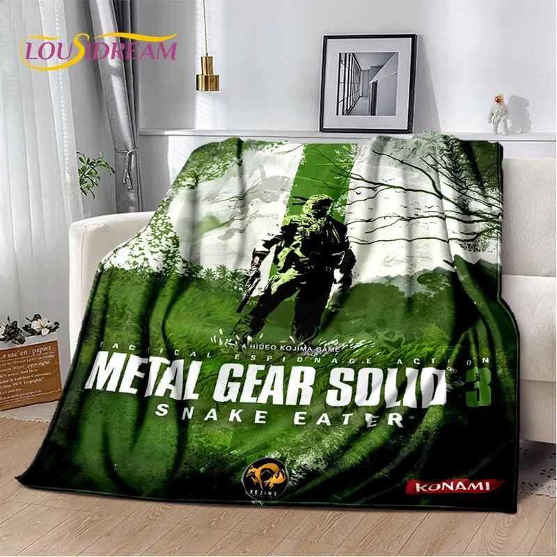 3D Hra Metal Gear Solid Kreslený HD Hráčská Deka, Měkká Přehozová Deka pro Domov Ložnice Postel Pohovka Piknik Cestovní Přikrývka Děti