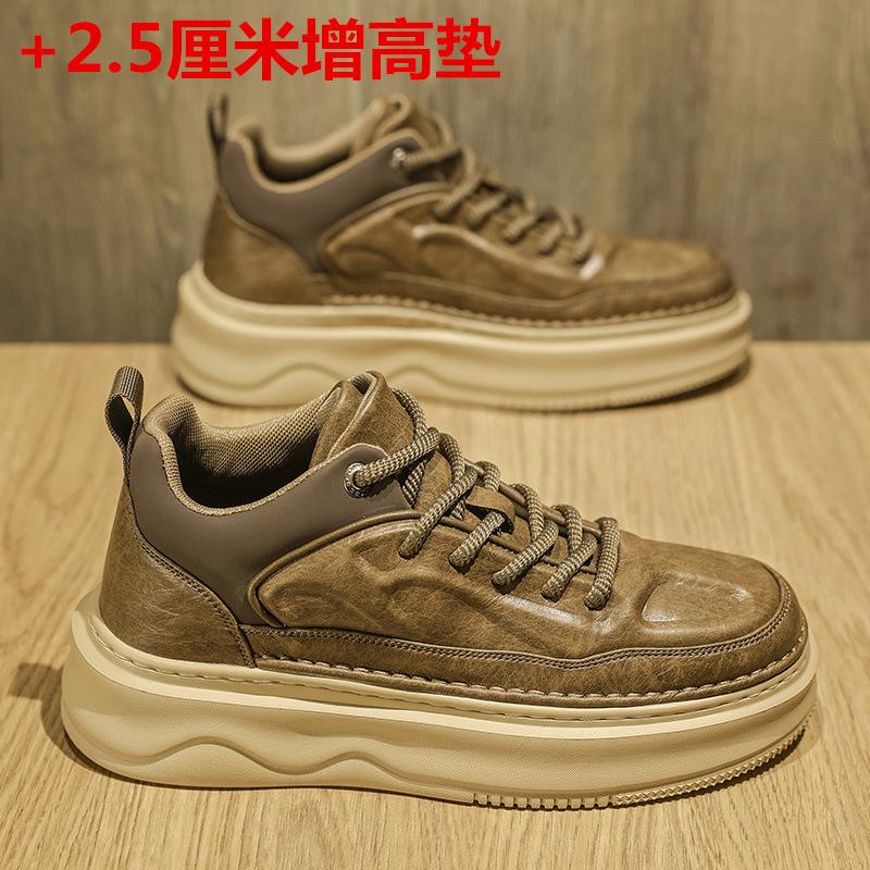 New thick-soled heightening sports and leisure board shoes retro British shoes