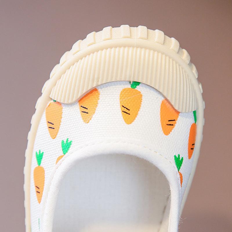 Children Cartoon Canvas Shoes Princess Girls Printing Lovely Casual Shoes Lightweight Comfortable Flat Baby Sports Sneakers