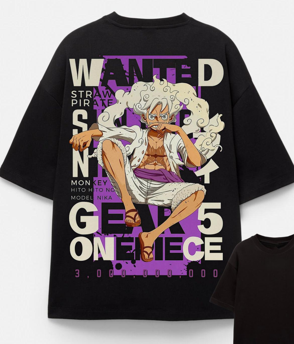 

One Piece Anime Luffy Gear 5 Graphic 100Cotton unisex Shirt Unisex Short Sleeve ONeck Y2k Women Oversized TShirt High Quality 4XL