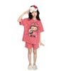 Kids' Summer Cartoon Pajama Set - Short Sleeve & Shorts for Girls