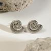 Bohemian Stainless Steel Conch Stud Earrings for Women Temperament Classic No Fading Earrings New Trend Beach Party Jewelry Gift