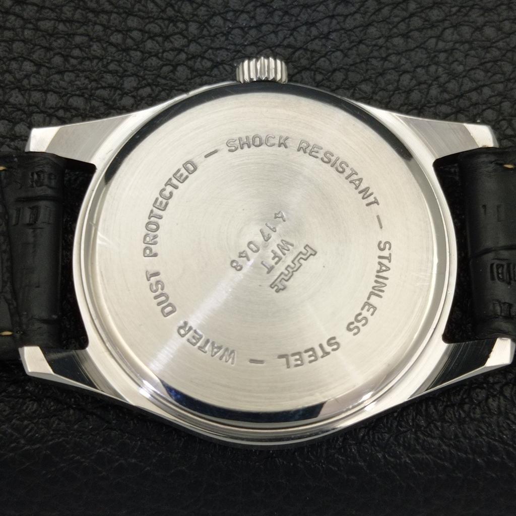 HMT JANATA VINTAGE HANDAUFZUG INDISCHE HERREN ARABISCHES SILBERNES ZIFFERBLATT UHR a440932-4