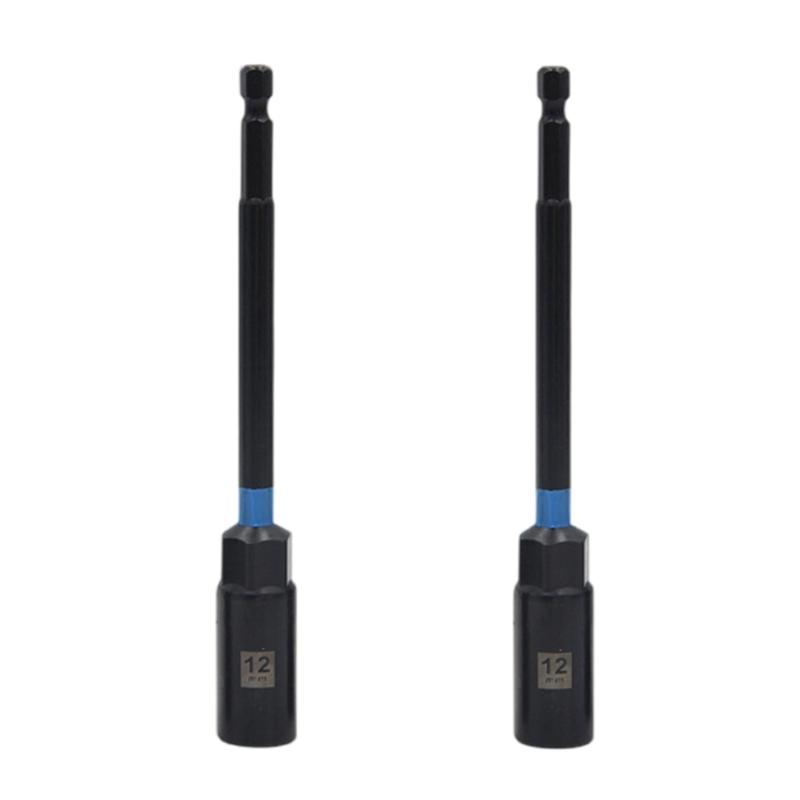 1/4inch Shank Hexagonal Nut Driver Wing Nut Driver Socket 6-14mm Slot Wing Nut Drill Bit Socket For Eye Screws Hook Bolt