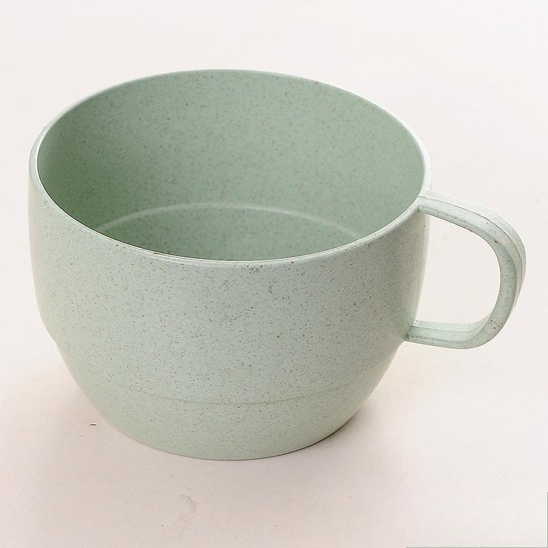Teetasse aus Kunststoff im nordischen Stil, Kaffee-, Tee- und Milchtrinkbecher, umweltfreundlich, wiederverwendbar, Weizenstrohbecher, Reise-Zahnputzbecher fürs Badezimmer