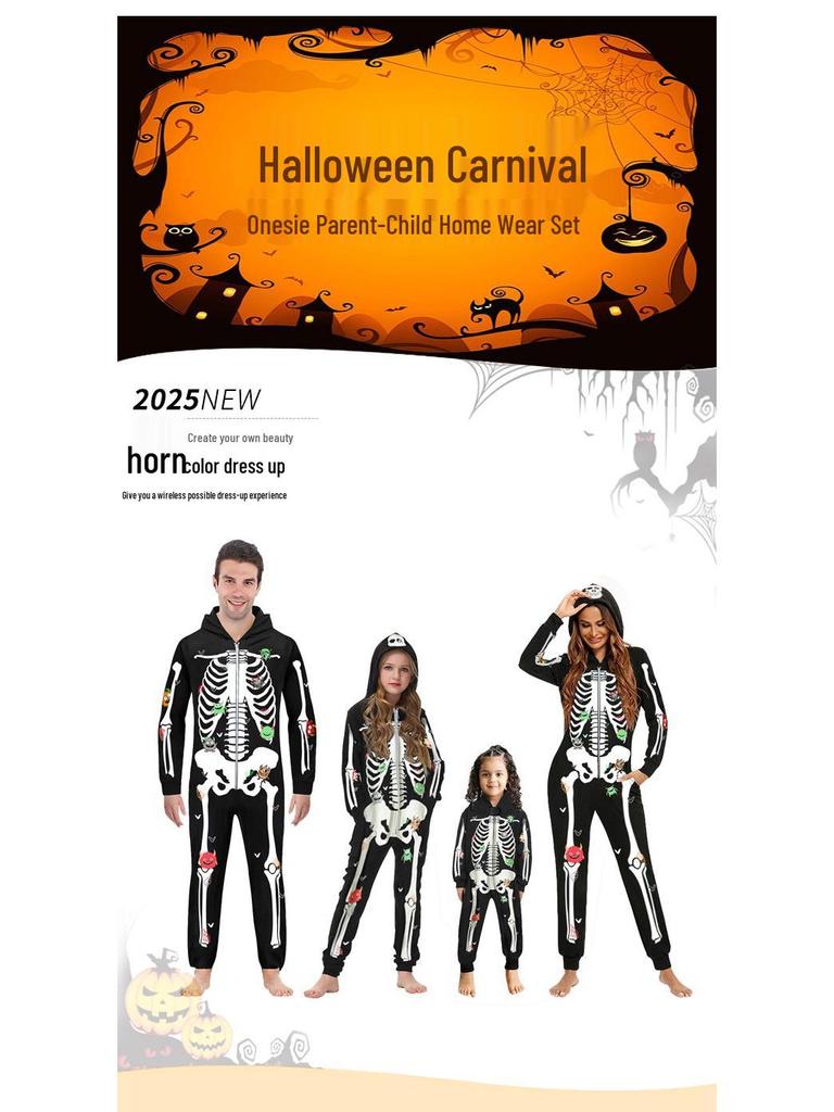 2025 Autumn/Winter Luminous Halloween Onesie Pajamas for Kids & Family