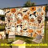 2D Cute Ghost Backdrop for Kids' Halloween Costume & Trick-or-Treat Shoots