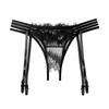 Sexy Black Silk Suspenders Integrated Lace Crotch Pants Mood Ultra-thin Knee White Stockings Uniform Temptation Garter