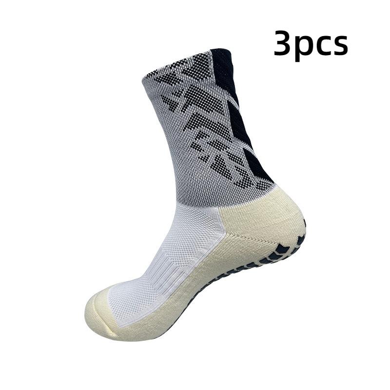 3pcs Non-slip Bottom Soccer Socks Men and Women In The Long Game Professional Training Stockings Towel Bottom Thickening Soccer Sports Socks