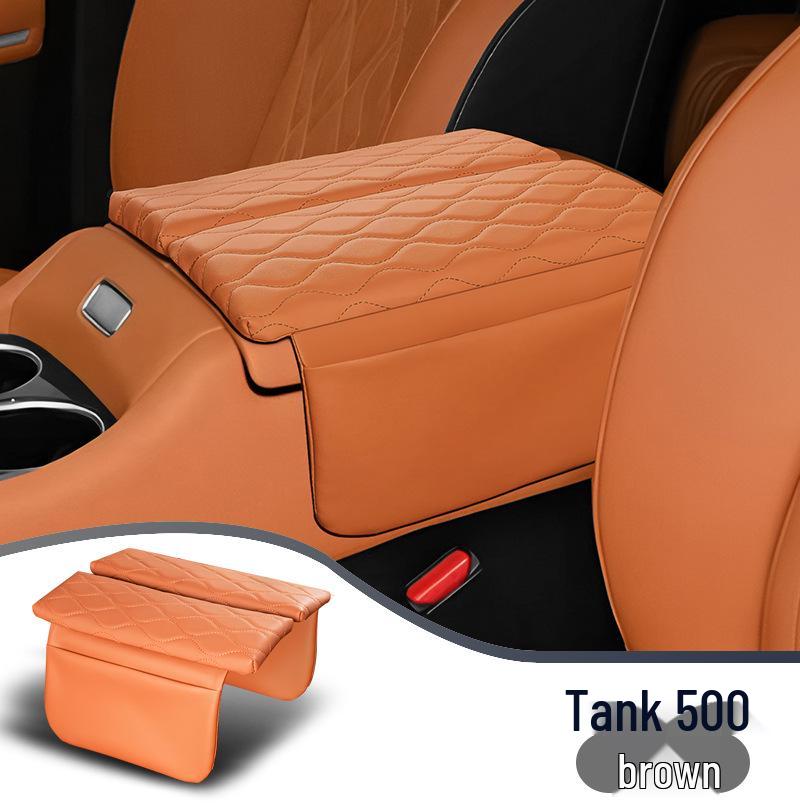 Leather Armrest Box Cover for 26 Tank 500