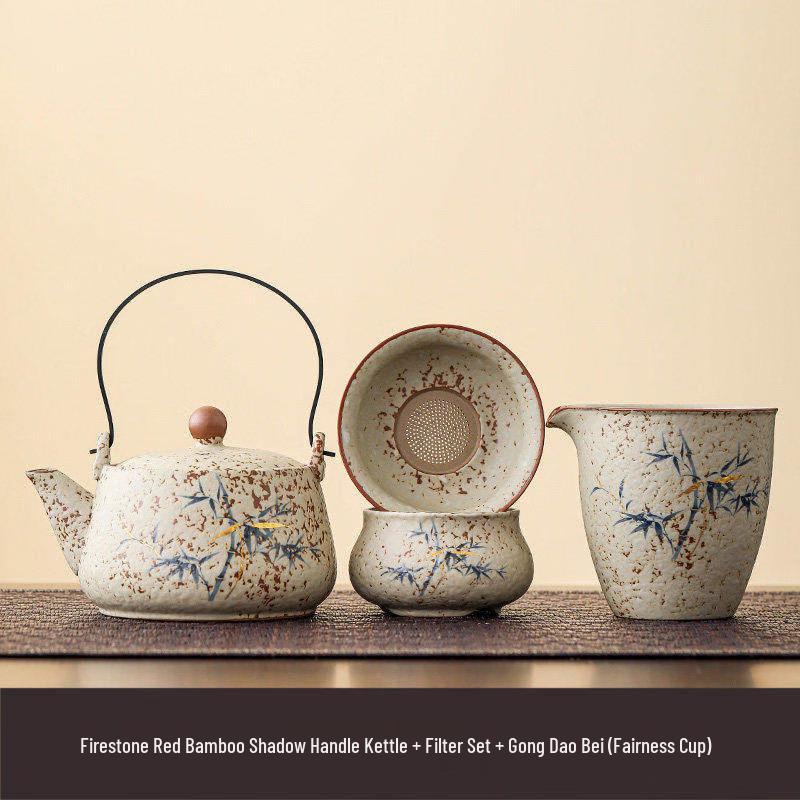 Chaxun Flint Red Gongdao Cup & Teapot Set