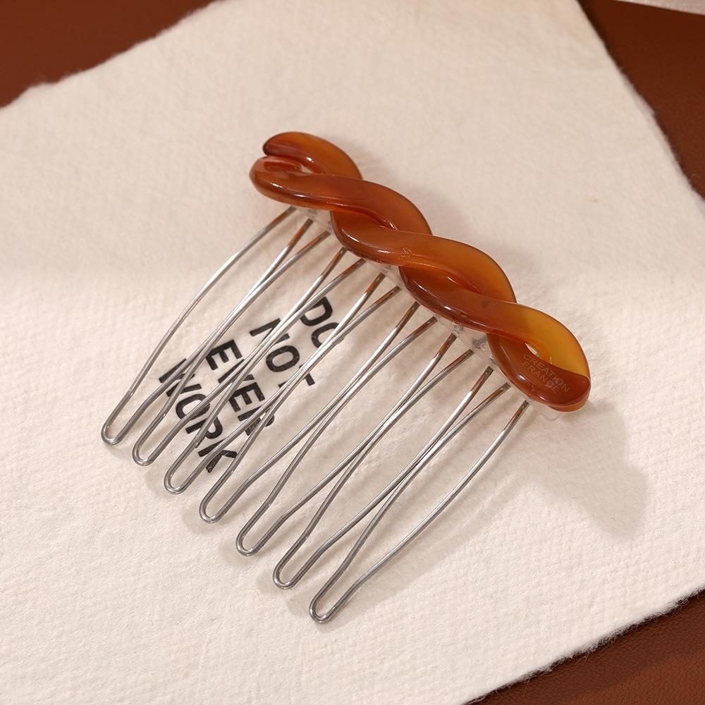 1PCS Elegant Acetate Bowknot Twist Hair Comb Princess Side Hair Clip Bangs Clip Hair Style Accessories