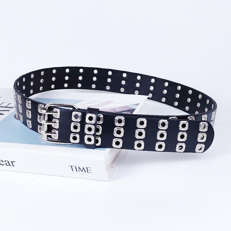 Black Rivet Women's Belt Women's Accessories Decorative Skirt Jeans Belt
