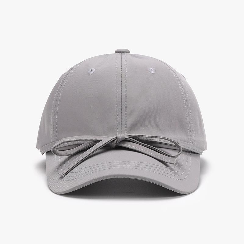 Spring and Autumn Bow Quick Dry Soft Top Women's Baseball Cap Outdoor Cross-Border Versatile Breathable Curved Brim Cap