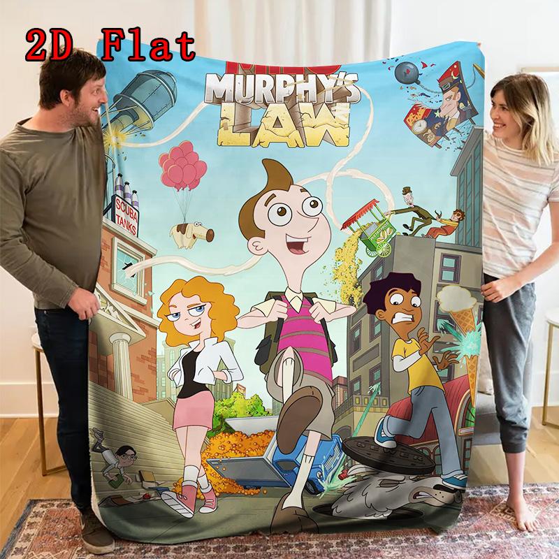 Milo Murphy's Law 2D Flat Pattern Flannel Blanket High quality All Seasons Warmth and Comfort Perfect for Christmas Gifts.DMT0925487