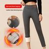 Damen Bestickte Warme Fleece Leggings, Outdoor Casual und Bequeme Leggings, Herbst und Winter