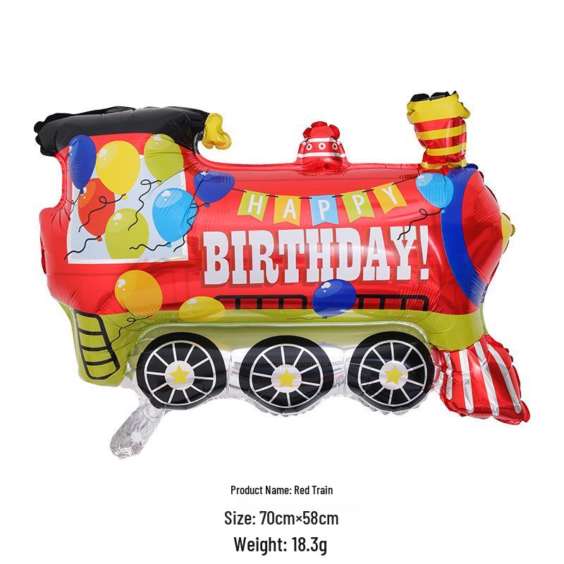 Alien Train Engineering Vehicle Balloon - Children s Birthday Party Decoration Toy