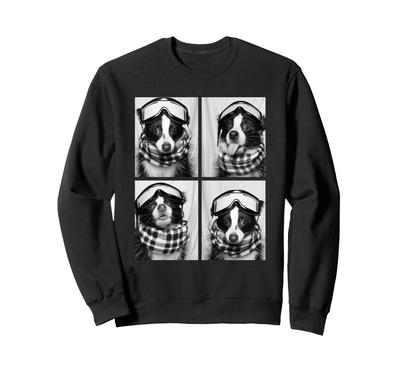 Cute Skunk with Snow Funny Forest Winter Sweatshirt Goggles, Animal,