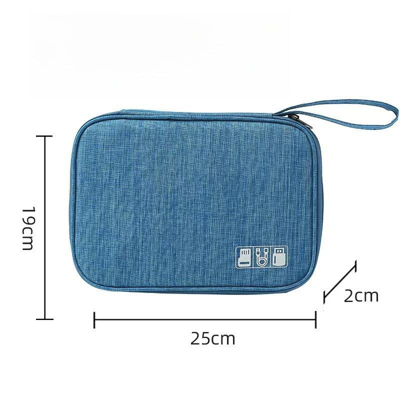 

New Portable Digital Organizer Bag for Travel Cable Headphones Charger Hard Disk USB Flash Drive Storage Box небо синє кольору