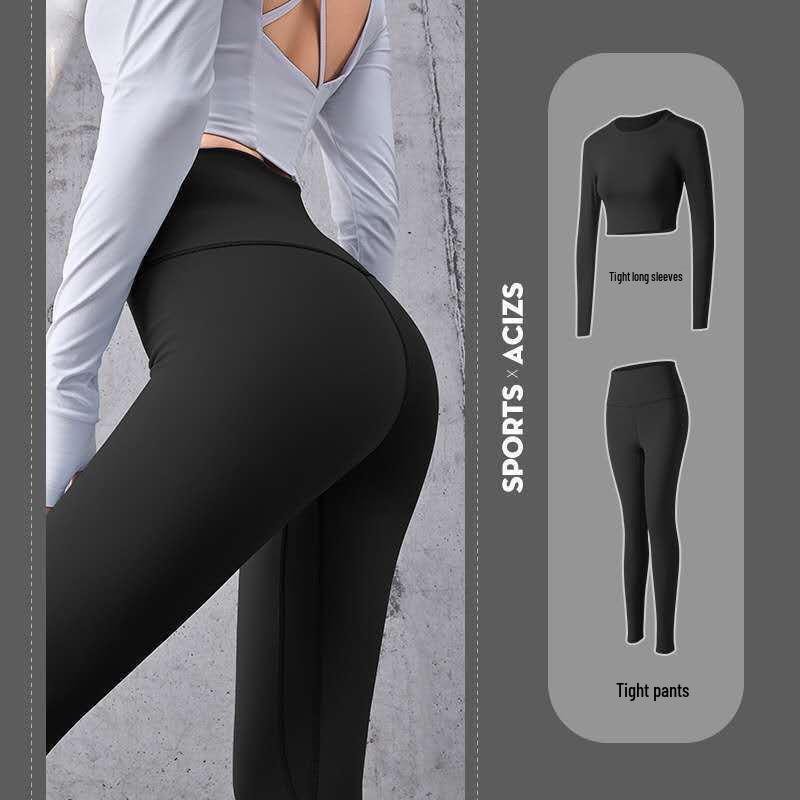 Peach Shaping High-Waist Yoga Leggings - Women's Elastic Hip-Lift Fitness Pants