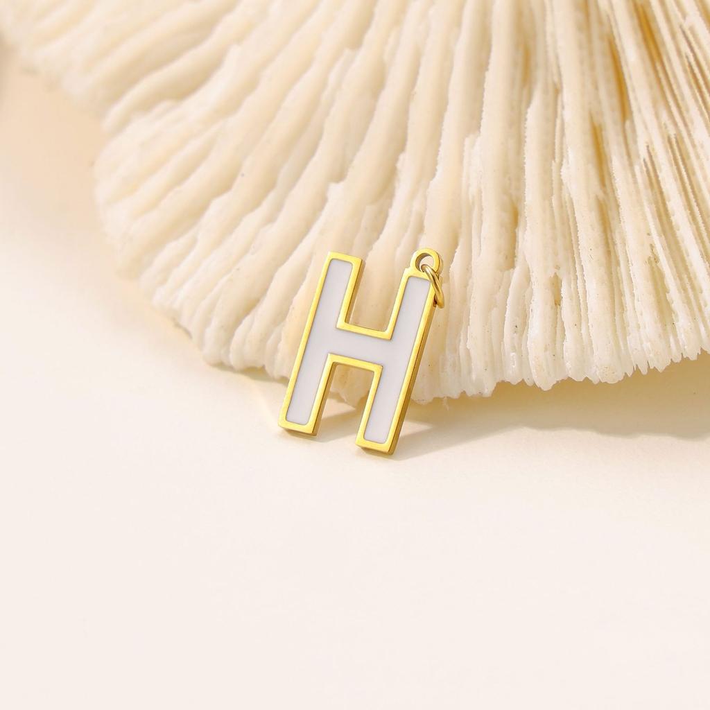 CARLIDANA Hot Sale New Style Hot Sale DIY Accessories Oil Drop Colorful Initial A -Z Letter Brand Stainless Steel Pendant Charms