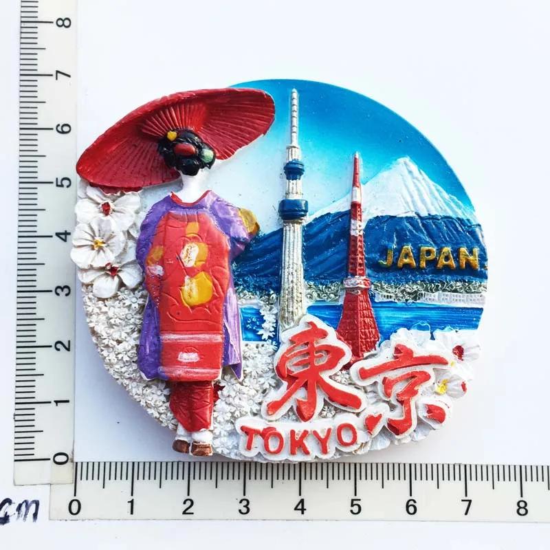 Japan Tourist Souvenir Fridge Magnets Japanese Resorts Souvenir Magnetic Stickers for Photo Wall Fridge Stickers Children Gifts