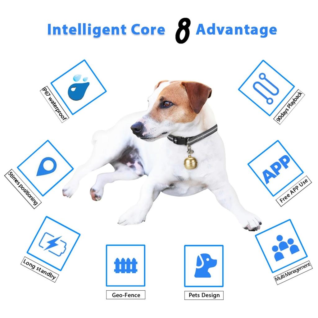 Pet Smart Gps Tracker Locator Ball Mini Anti-lost Waterproof Positioning Collar Wifi Real-time Tracking For Pet Dog Cat Kids