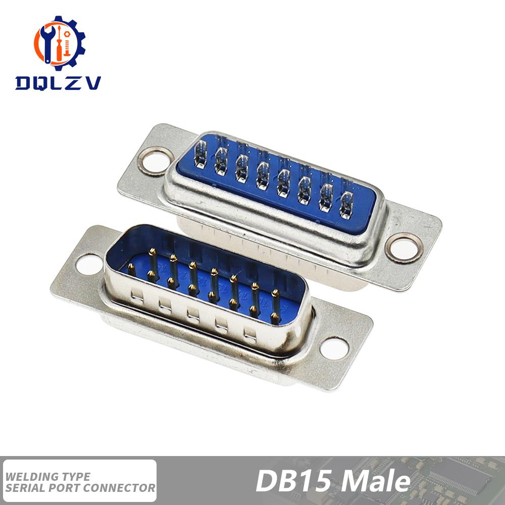DB15 DB25 DB9 DB37 Parallel Serial Port Fmale/Male Solder Connector+Plastic Assemble Shell Cover 37 9 15PIN VGA Adapter