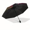 Chakra Meditation Yoga Poster: Vibrant Energy Balance Artwork Umbrella, Cute Umbrella with Cute Design, Portable 3-Fold Compact Umbrella for Men & Wom