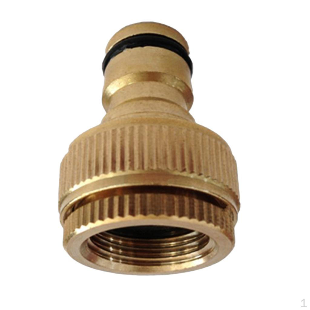 Brass Garden Hose Tap Connector 1/2 and 3/4 Outdoor Threaded Faucet