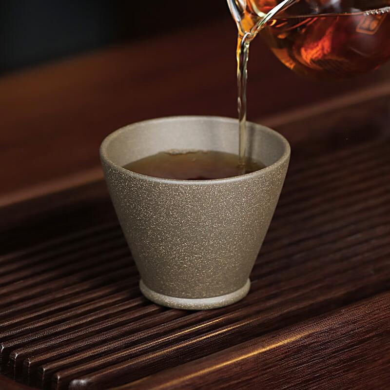 Bainianliyong Yixing Purple Clay Master Cup, Pure Handmade, Original Ore Blue Section Mud Hopper Cup, Kung Fu Tea Accessories, Personal Brewing Cup