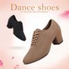 Mesh Jazz Shoes Women Adult Ballroom Practice Latin Shoes Black Breath Teacher Shoes Heeled 3.5cm