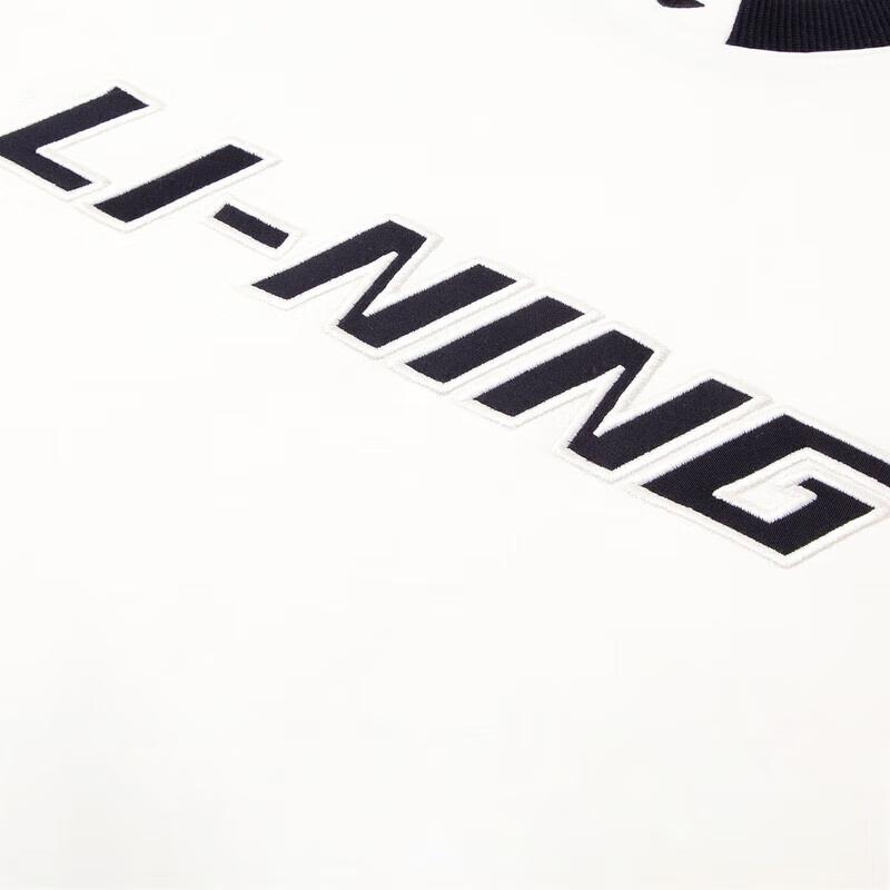 Li Ning Letter Print Trendy Retro Loose Comfortable Versatile Crew Neck Pullover Long Sleeve Sweatshirt Casual Sports Suit AWDU941-2-AKL03-1