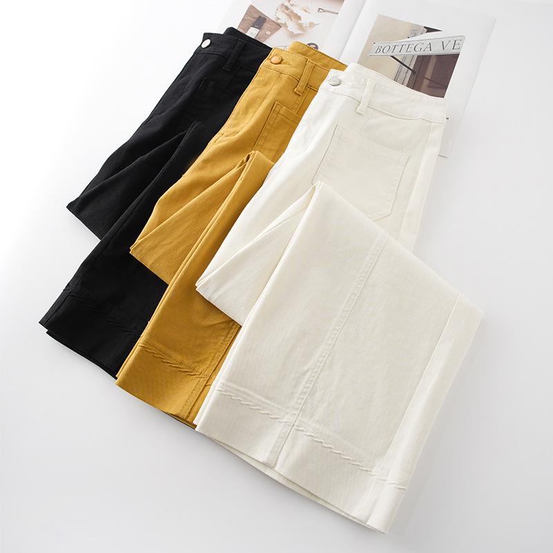 Women's 2025 Spring Black High Waist Straight & Wide Leg Retro Jeans