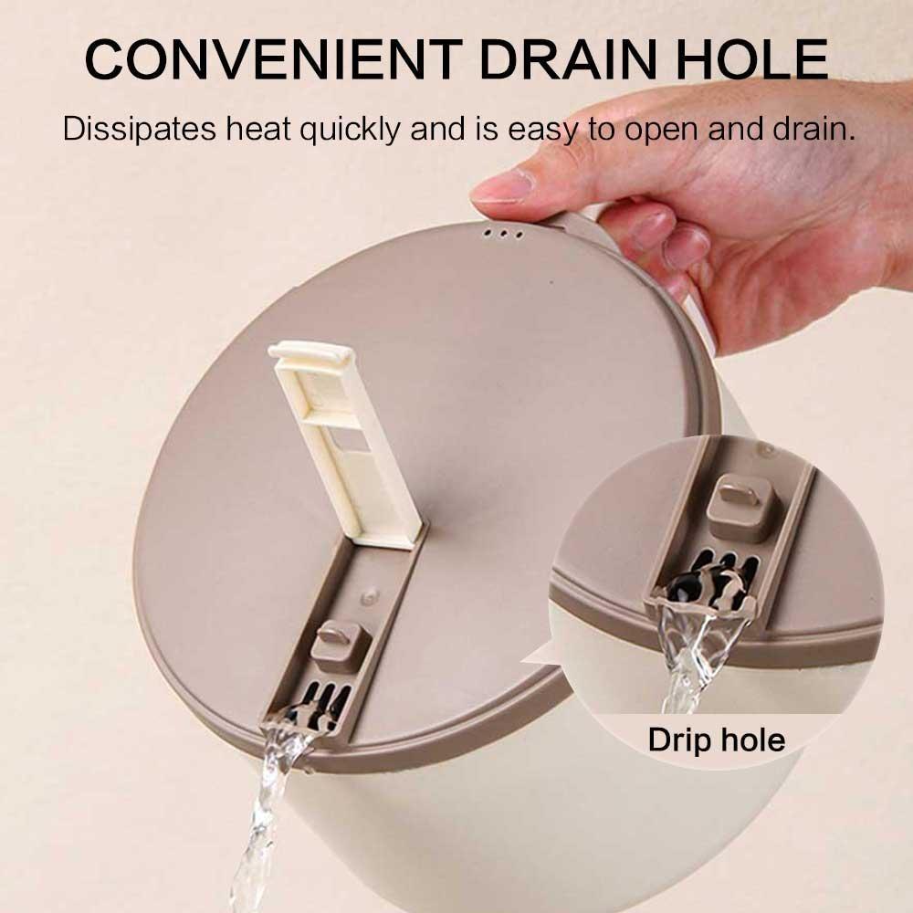 2 Styles Stainless Steel Instant Noodle Bowl with Lid Dormitory Student Drainable Large Capacity Food Grade Instant Noodle Bowl