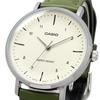 Casio Analog Quartz Women's Watch LTP-VT03L-3B Cream/Green Leather Band