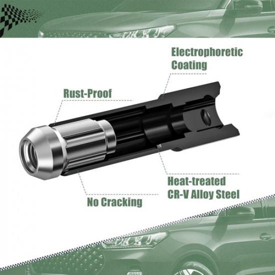 Small 6 Point Spline Lug Nut Socket, 1/2-Inch Drive Impact Square Tool – Easily