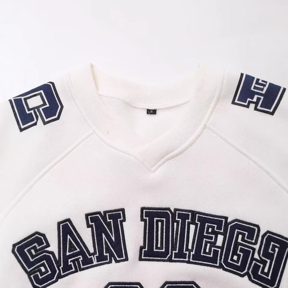 2024 Autumn Women's College Style European & American Fashion Sweatshirt and Casual Pants Set