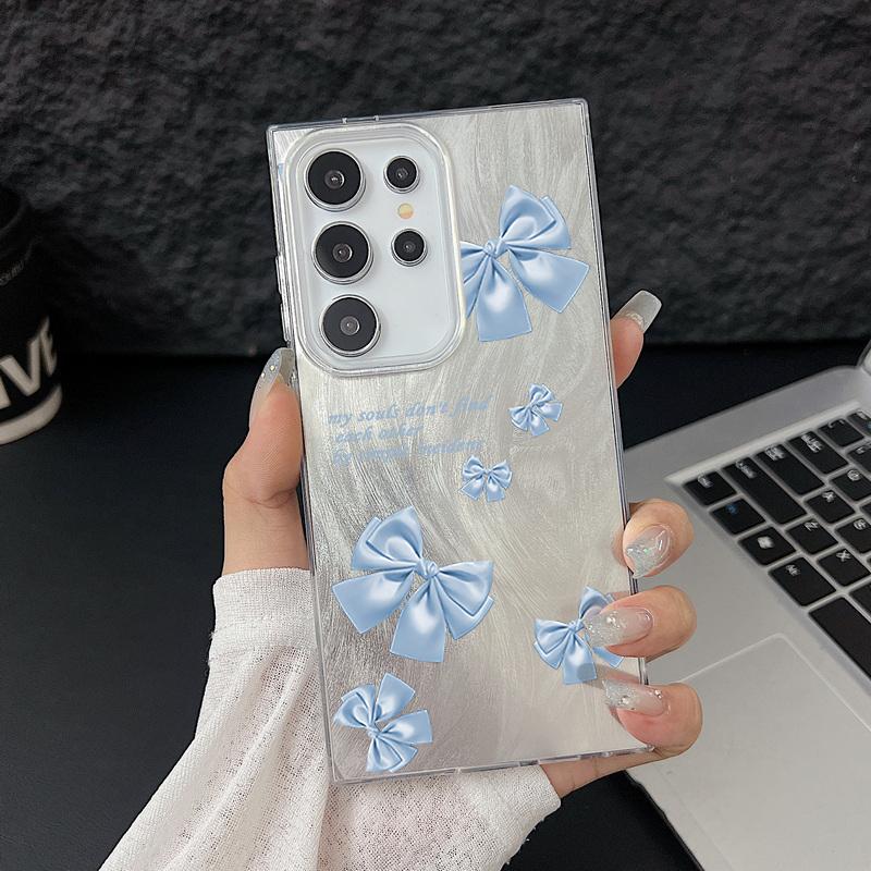 Sparkling Feather Glitter Phone Case For Samsung S25 Ultra S24 FE S23 A16 A36 A55 A56 A35 A15 Bowknot Pattern Shockproof Hybrid TPU PC Slim Cover