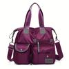 Large Capacity Casual Nylon Tote - Women's Fashion Shoulder Bag with Multiple Pockets and Adjustable Strap