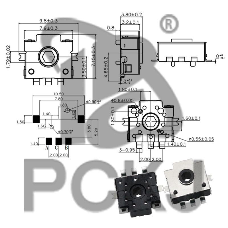 Mouse Wheel Encoder Repair Parts: 4/5/5.5/7/9/11/13MM Rolling Switch Potentiometer