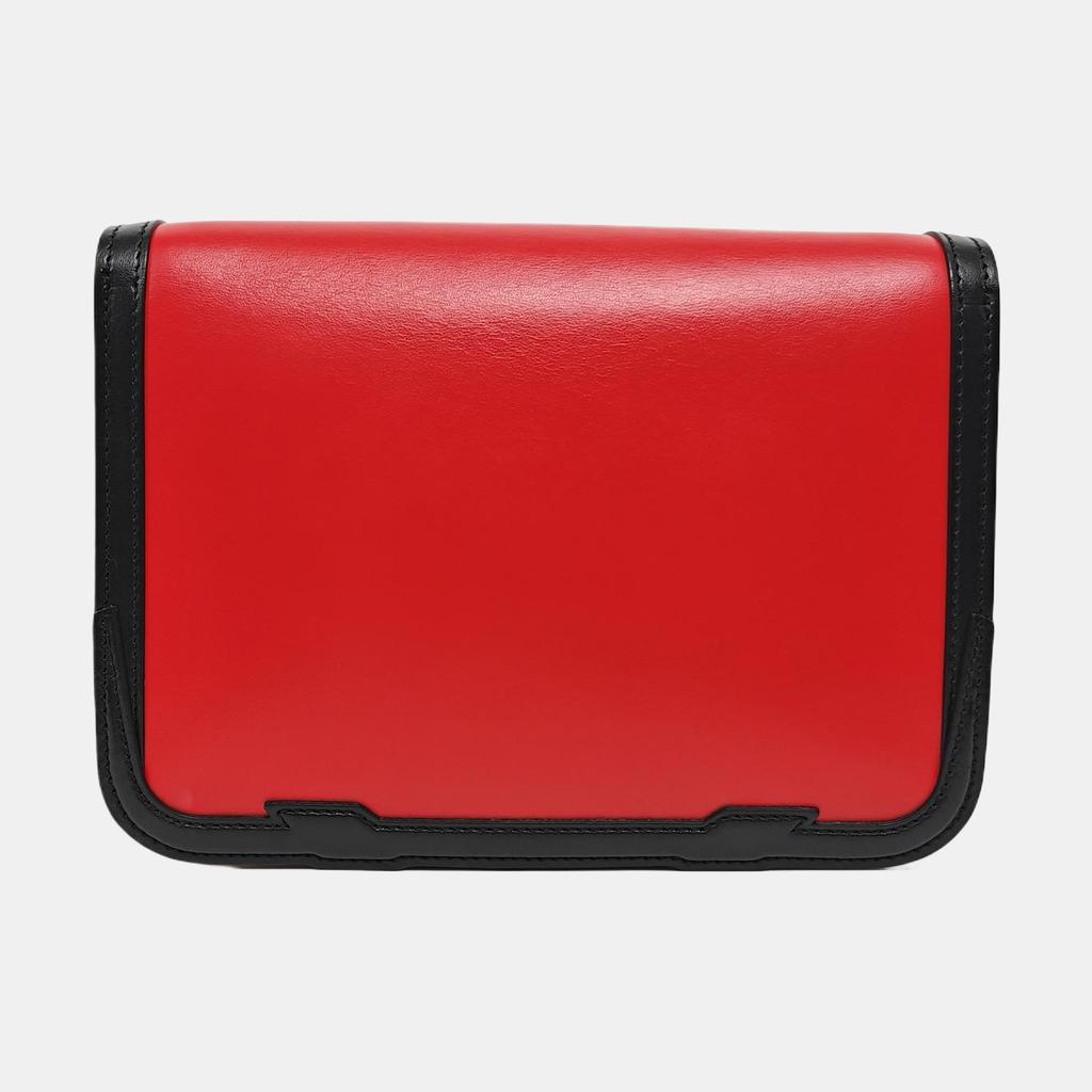 [Pre-Owned] Tb Small Red Leather Shoulder Bag With Gold Hardware - Very Good #N7WZMS