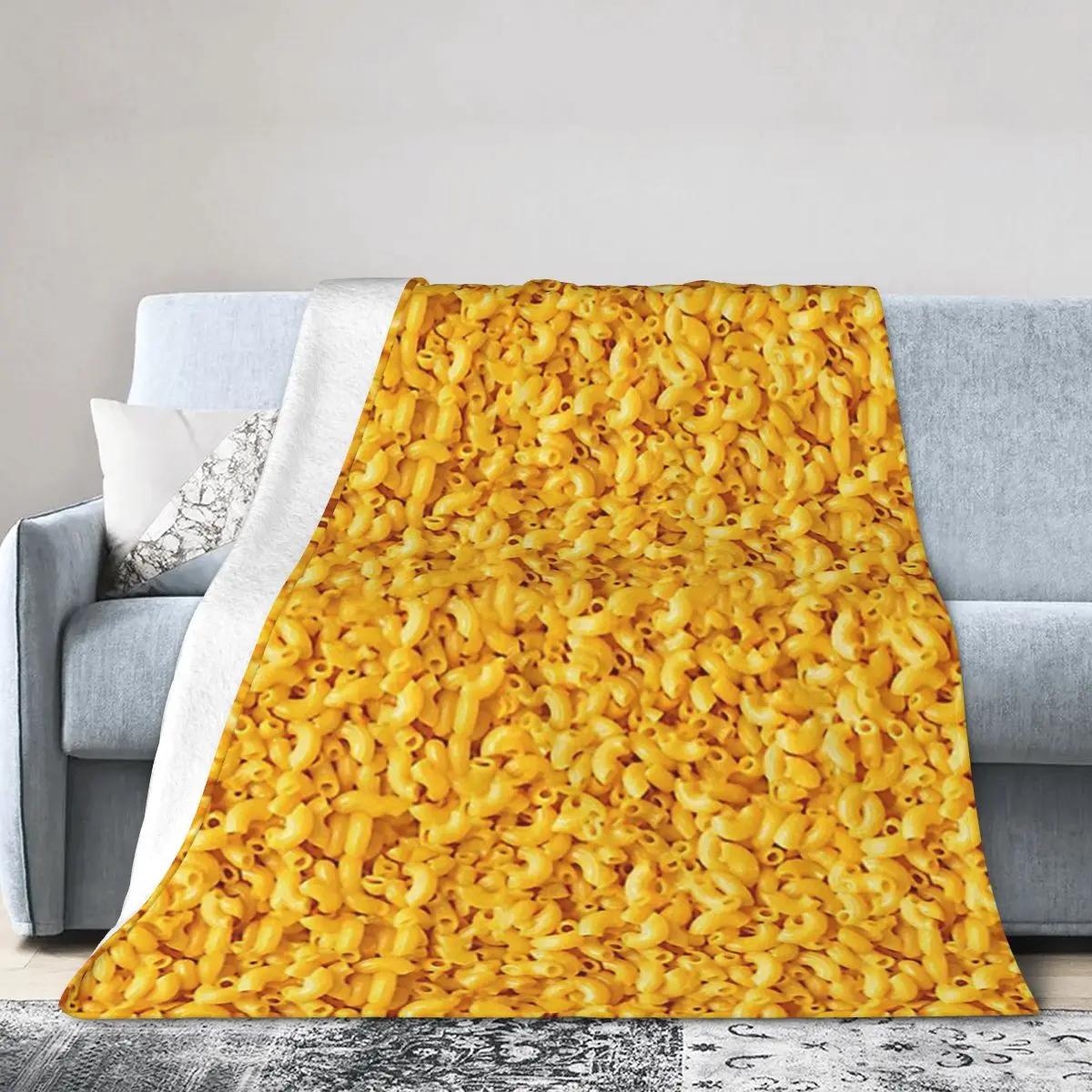 Monika Chen Unisex Mac And Cheese Blanket Soft Warm Flannel Throw Blanket Bedding For Bed Living Room Picnic Travel Home Sofa
