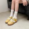 Leather inner height increase, small thick-soled silver German training shoes, women's autumn new casual sports Forrest Gump shoes
