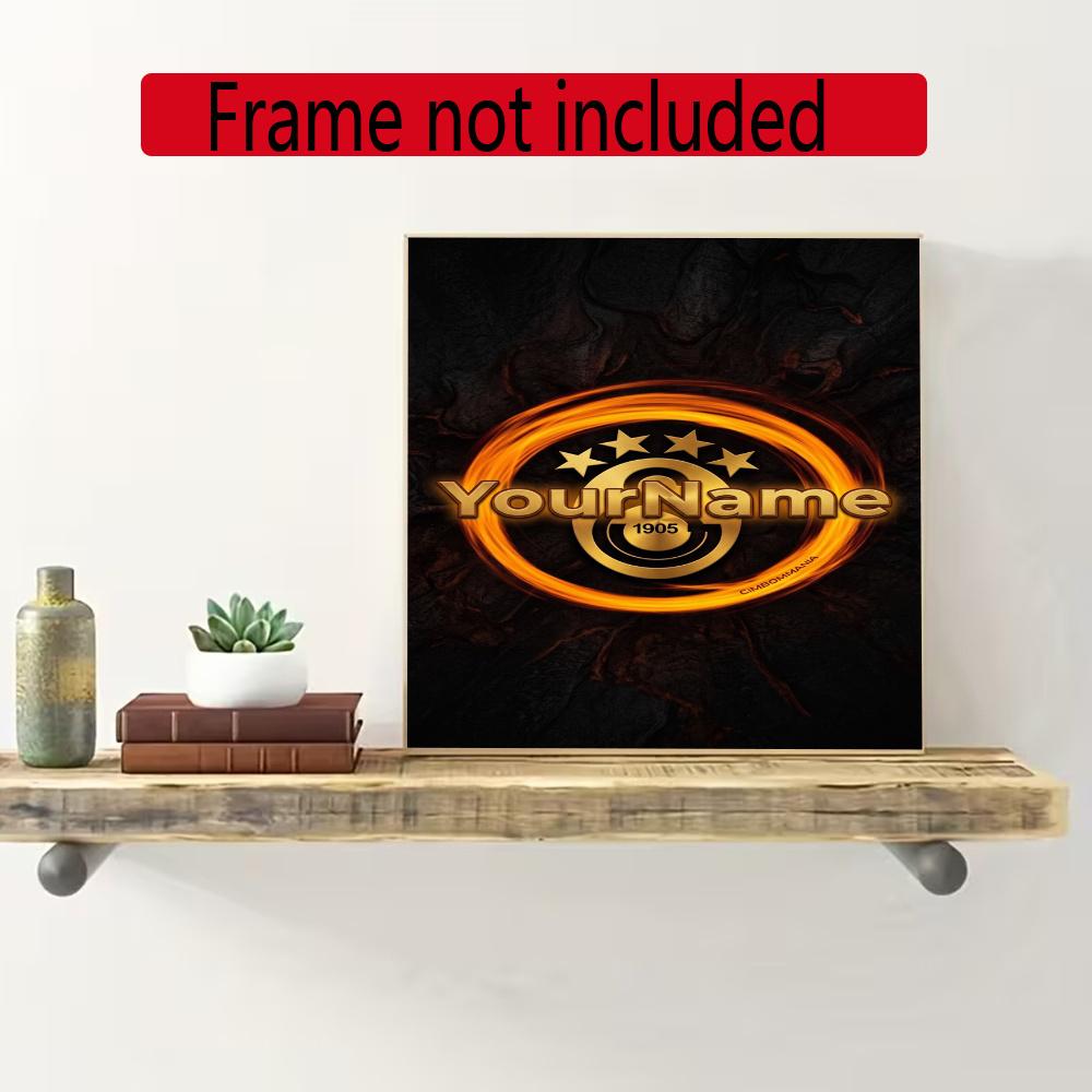 Galatasaray Customize Your Name Diamond Painting Round Diamond Diy Frameless Holiday Artwork Suitable For Home Office Wall Decoration