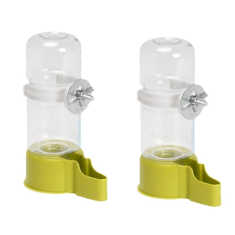 2PCS Automatic Auto Waterer For Parrots Budgies Cockatiels Safe Plastic Water Dispenser Feeder Easy Maintenances
