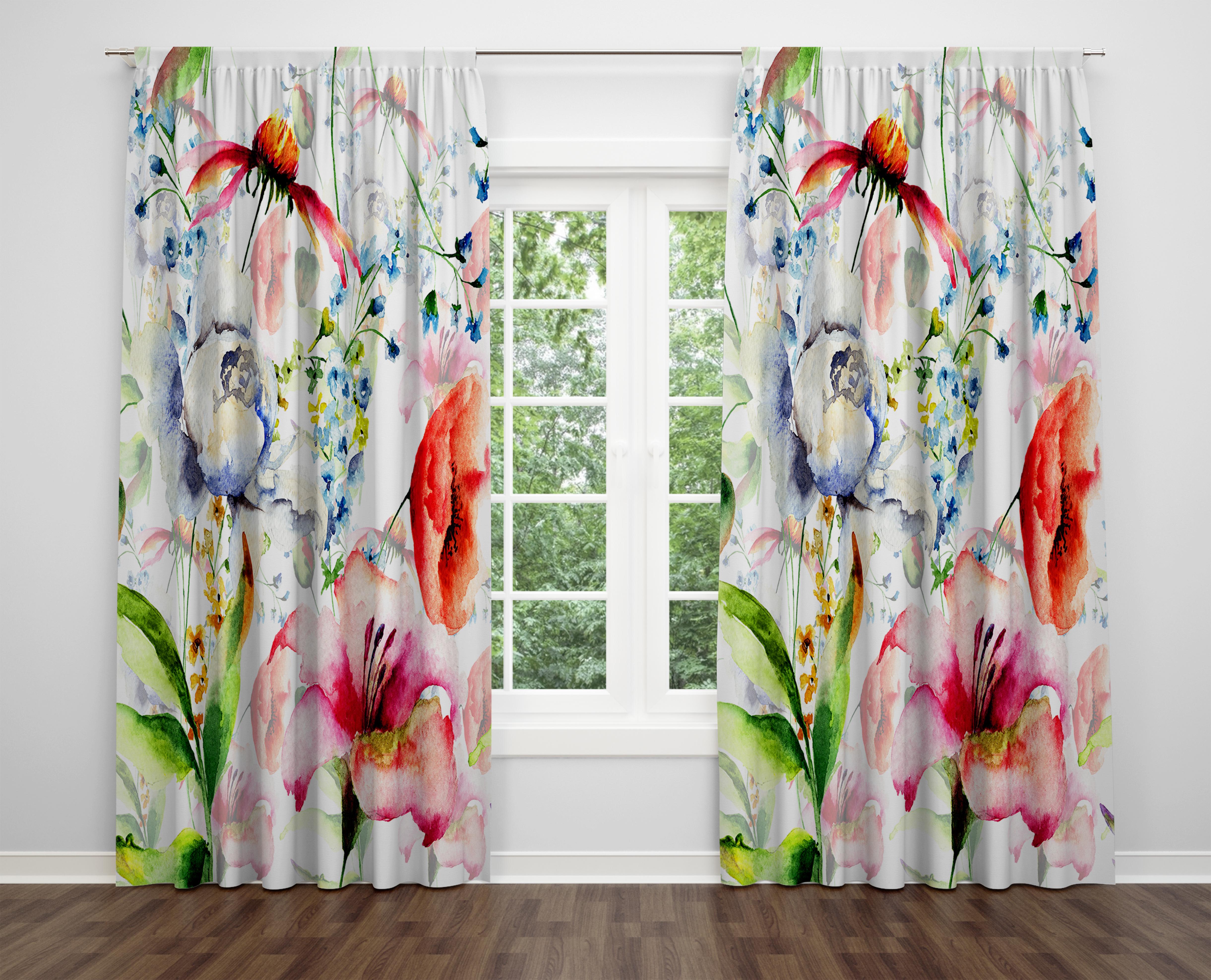 

Декоративний дизайн, високоякісна бавовняна тканина, ви можете вибрати одну або подвійну фіранку з крила 1 piece різнокольоровий