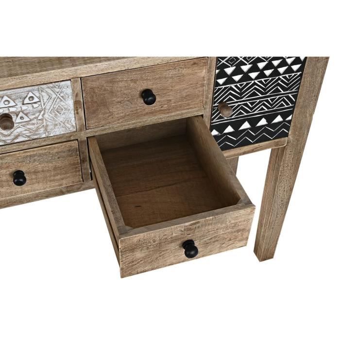 Console en bois de manguier - Colonial - 121 x 40 x 86 cm - Blanc