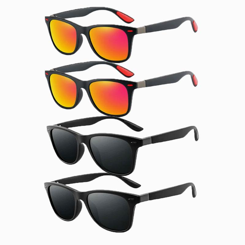 4pcs Retro Sun Glasses Men Women Vintage Sports Shades Fashion Brand Design Unisex Driver's Sunglasses Oculos De Sol